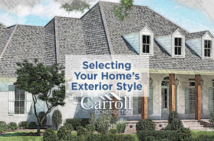 Selecting exterior styles for new homes