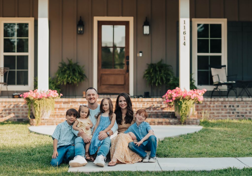 phillips-10 Phillips Family in front of their Design Built Custom Home in Baton Rouge