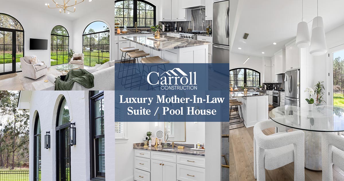 Custom Mother-in-Law Suite with Pool Views | Carroll Construction