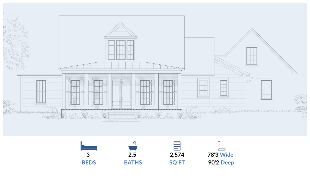 Liberty – French Acadian Elevation – 2,574 SF – Carroll Construction Liberty custom home – French Acadian style elevation – 2,574 square feet – Carroll Construction