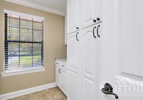 Added custom utility cabinets during renovation project