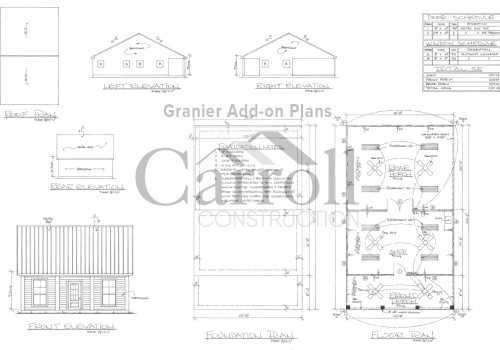 Granier Workshop Addition Plans