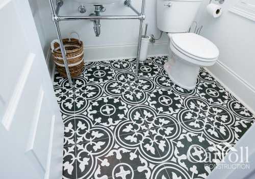 Guest bathroom flooring - Rash Family Home Construction
