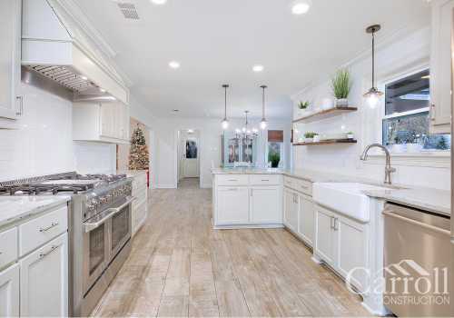 Custom Kitchen inside a home built by Carroll Construction